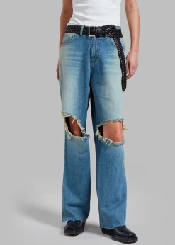 The Frankie Shop Melbourne Ripped Jeans Worn Wash Online