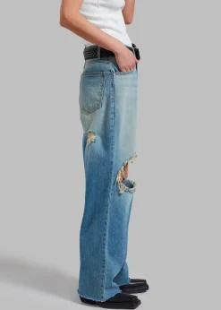 The Frankie Shop Melbourne Ripped Jeans Worn Wash Online