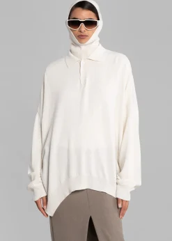 The Frankie Shop Meriel Polo Sweater Cream Best