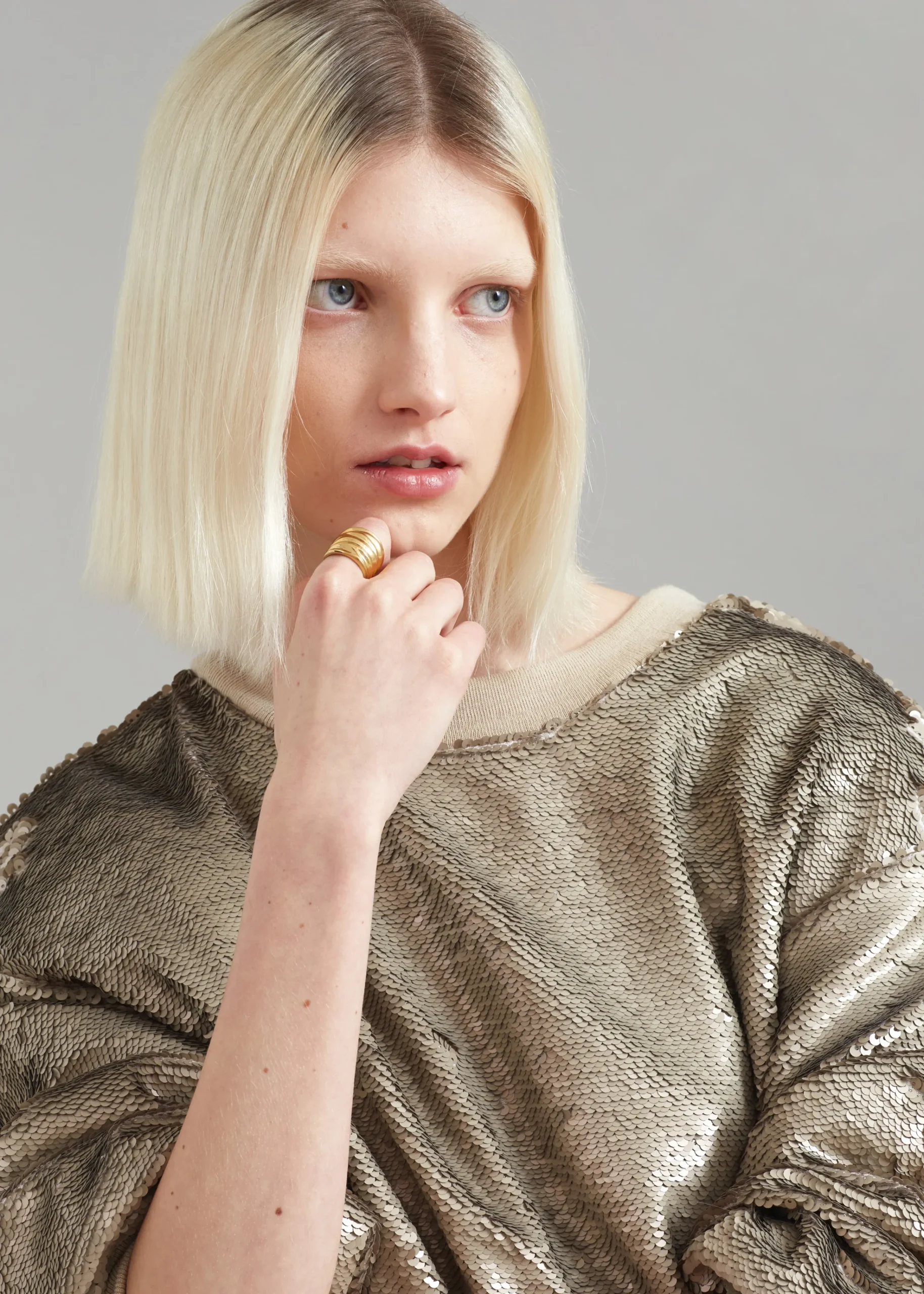 The Frankie Shop Metz Sequins Sweatshirt Bronze Online
