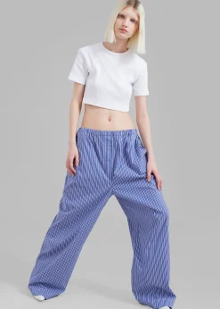 The Frankie Shop Mirca Elastic Pants Blue Multi Stripe Best