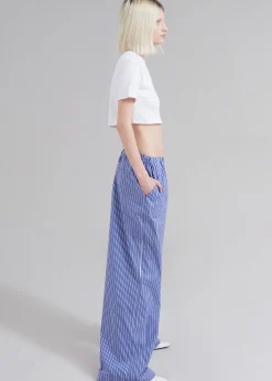 The Frankie Shop Mirca Elastic Pants Blue Multi Stripe Best