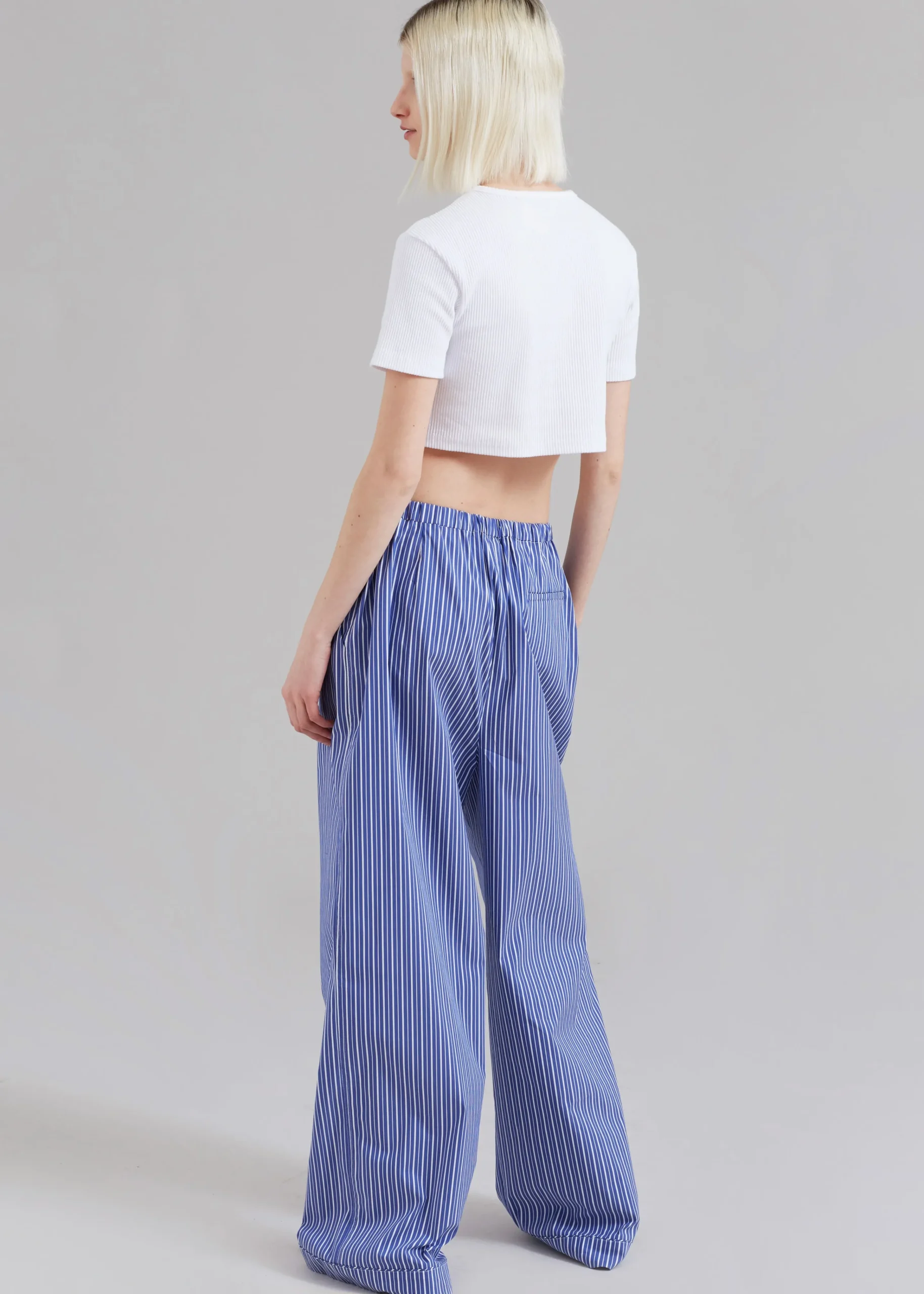The Frankie Shop Mirca Elastic Pants Blue Multi Stripe Best