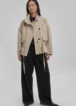 The Frankie Shop Myro Drawstring Jacket Beige Best