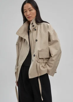 The Frankie Shop Myro Drawstring Jacket Beige Best