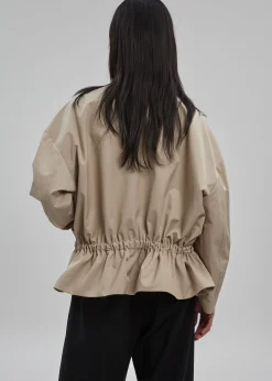 The Frankie Shop Myro Drawstring Jacket Beige Best