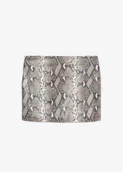 The Frankie Shop Nairobi Mini Skirt Grey Python Best