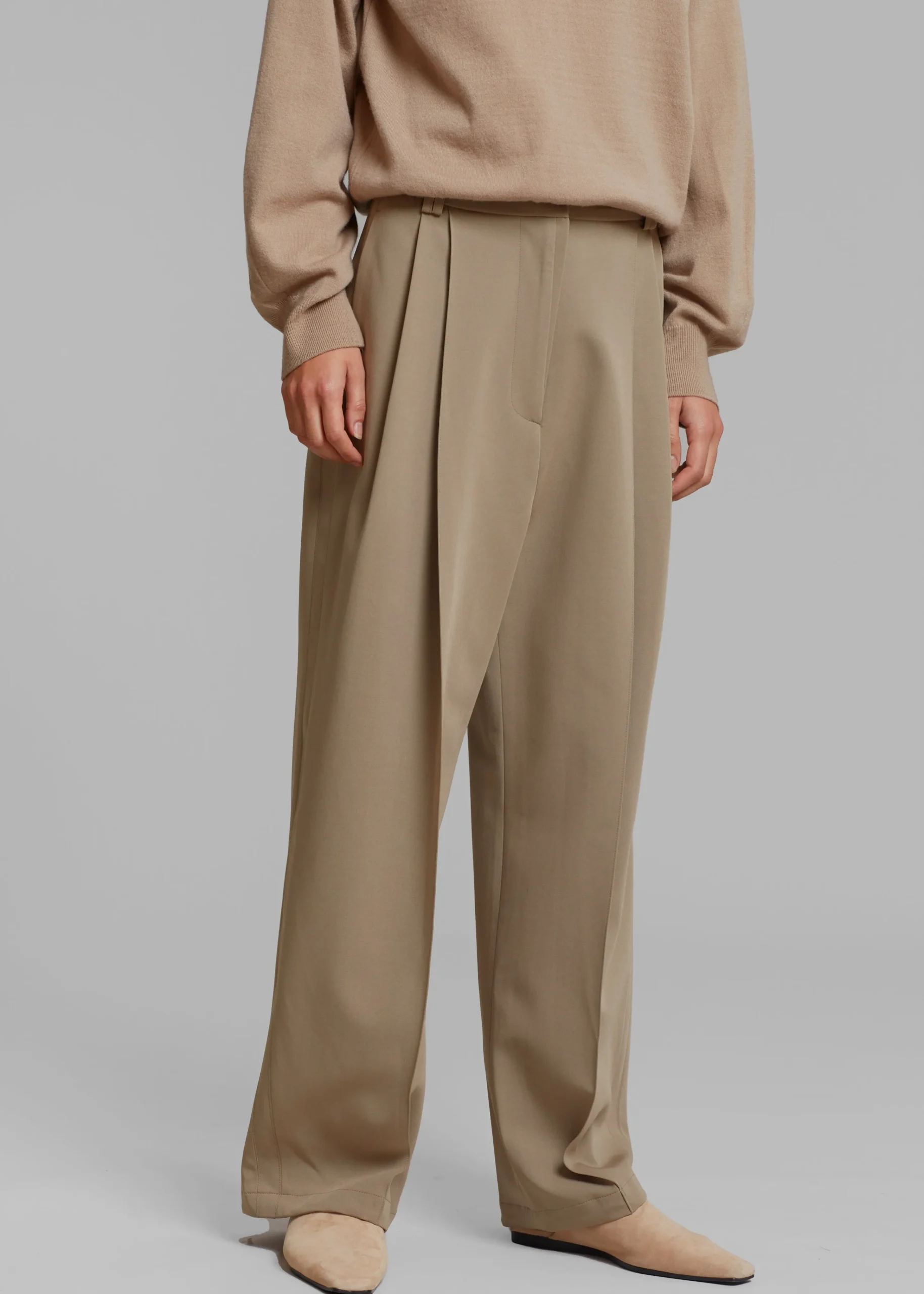 The Frankie Shop Naomie String Pants Latte Clearance