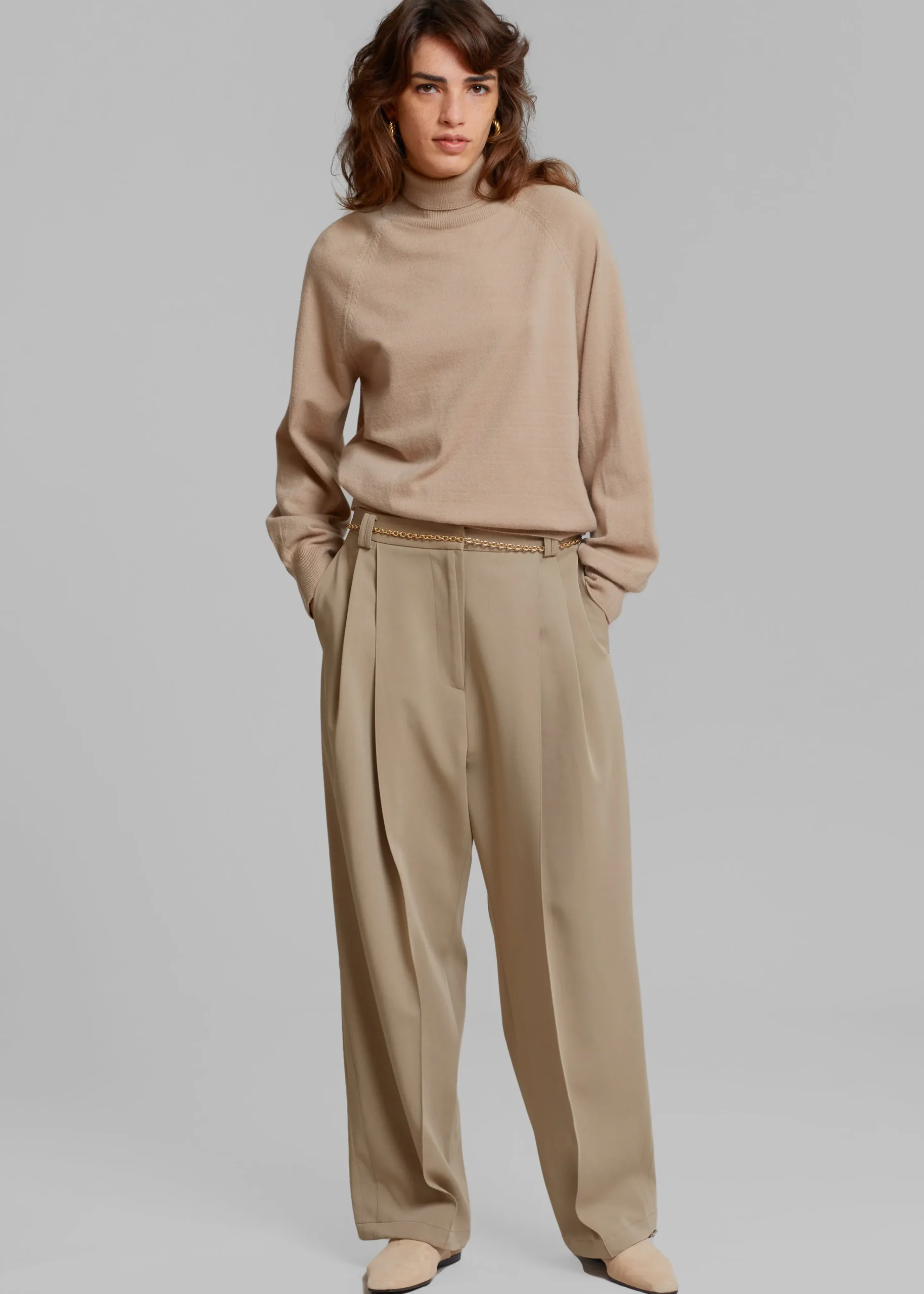 The Frankie Shop Naomie String Pants Latte Clearance