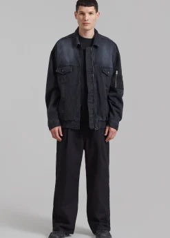 The Frankie Shop Nash Denim Jacket Black Hot