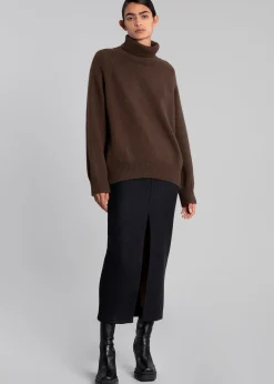 The Frankie Shop Neasi Wool-Blend Pencil Skirt Black Best