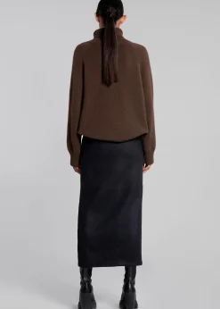 The Frankie Shop Neasi Wool-Blend Pencil Skirt Black Best