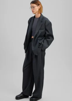 The Frankie Shop Nellie Blazer Charcoal Outlet