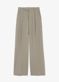 The Frankie Shop Nessi Pintuck Trousers Taupe Sale