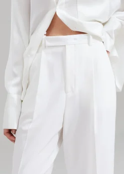 The Frankie Shop Nessi Pintuck Trousers White Hot