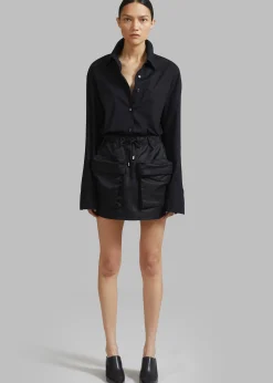The Frankie Shop Neta Pocket Mini Skirt Black Discount