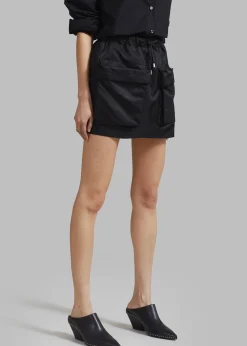 The Frankie Shop Neta Pocket Mini Skirt Black Discount
