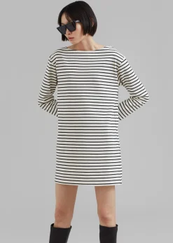 The Frankie Shop Nino Mini Dress Black Stripe Online