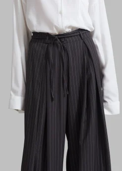 The Frankie Shop Noor Wide Pants Grey Pinstripe Sale