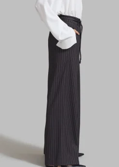 The Frankie Shop Noor Wide Pants Grey Pinstripe Sale