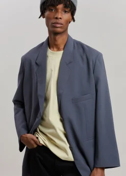 The Frankie Shop Notch Lapel Blazer Graphite