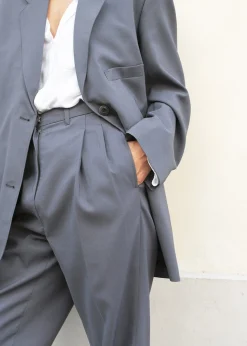 The Frankie Shop Notch Lapel Blazer Graphite