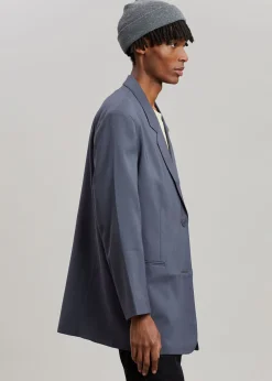 The Frankie Shop Notch Lapel Blazer Graphite