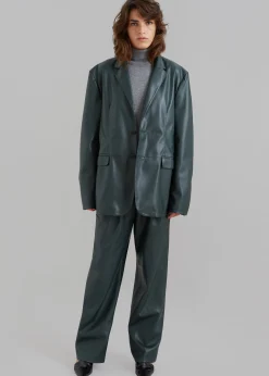 The Frankie Shop Olympia Blazer Bottle Green Discount