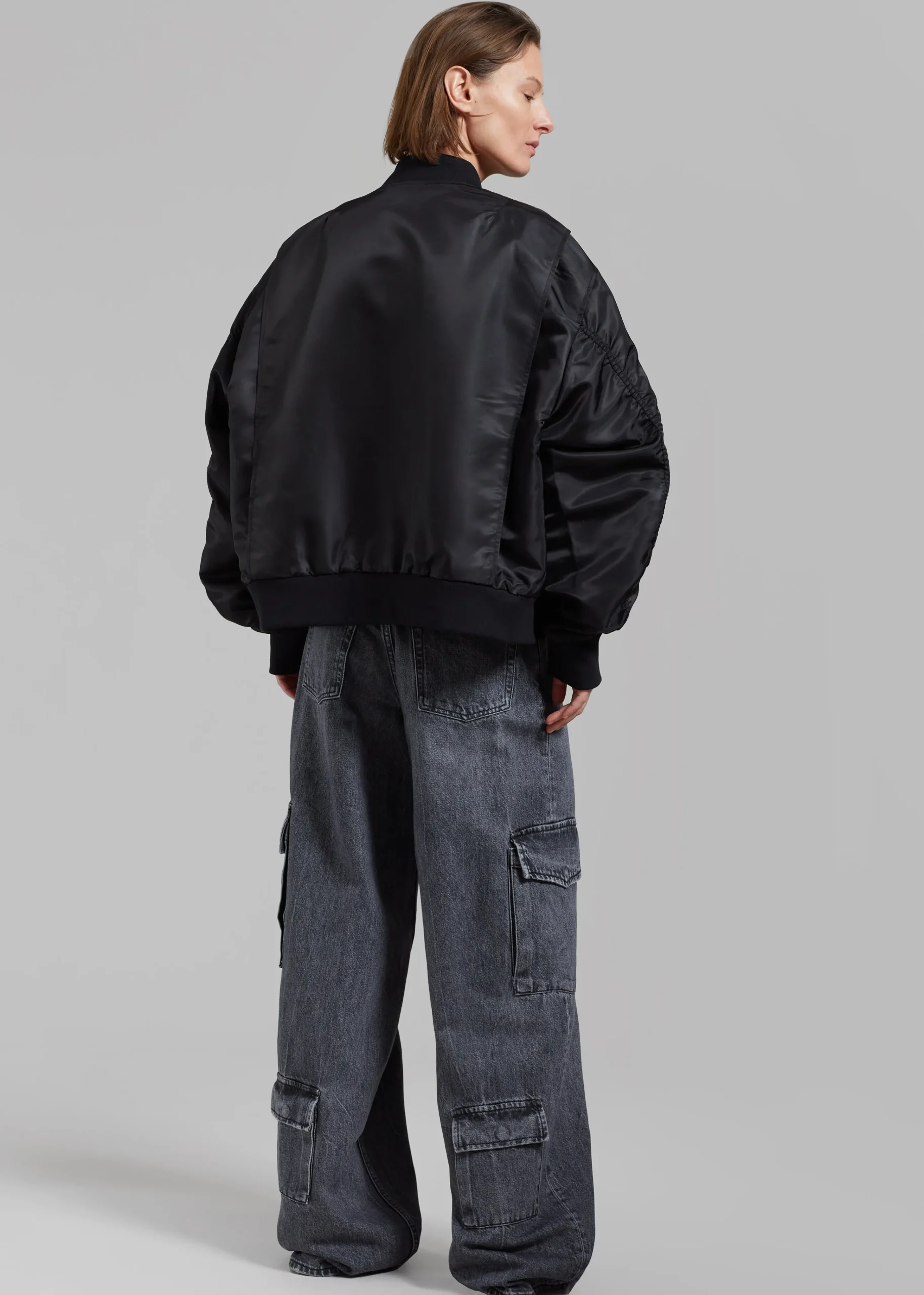 The Frankie Shop Onyx Bomber Jacket Black Outlet