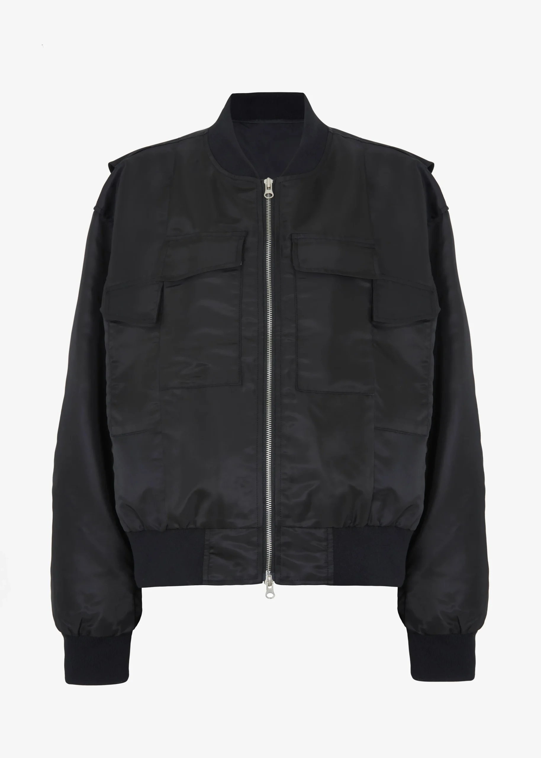 The Frankie Shop Onyx Bomber Jacket Black Outlet
