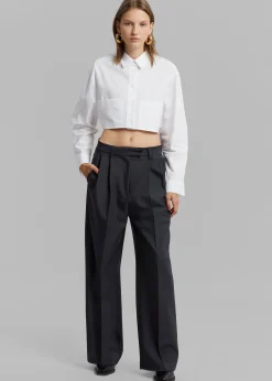 The Frankie Shop Opp Suit Pants Dark Navy Discount