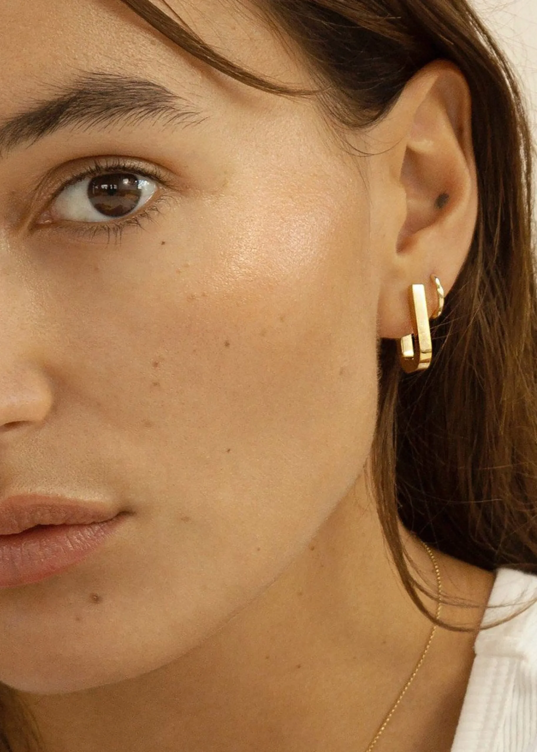 The Frankie Shop Otiumberg Chunky Square Hoops Gold Hot