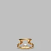 The Frankie Shop Otiumberg Double Pearl Cuff Gold Online