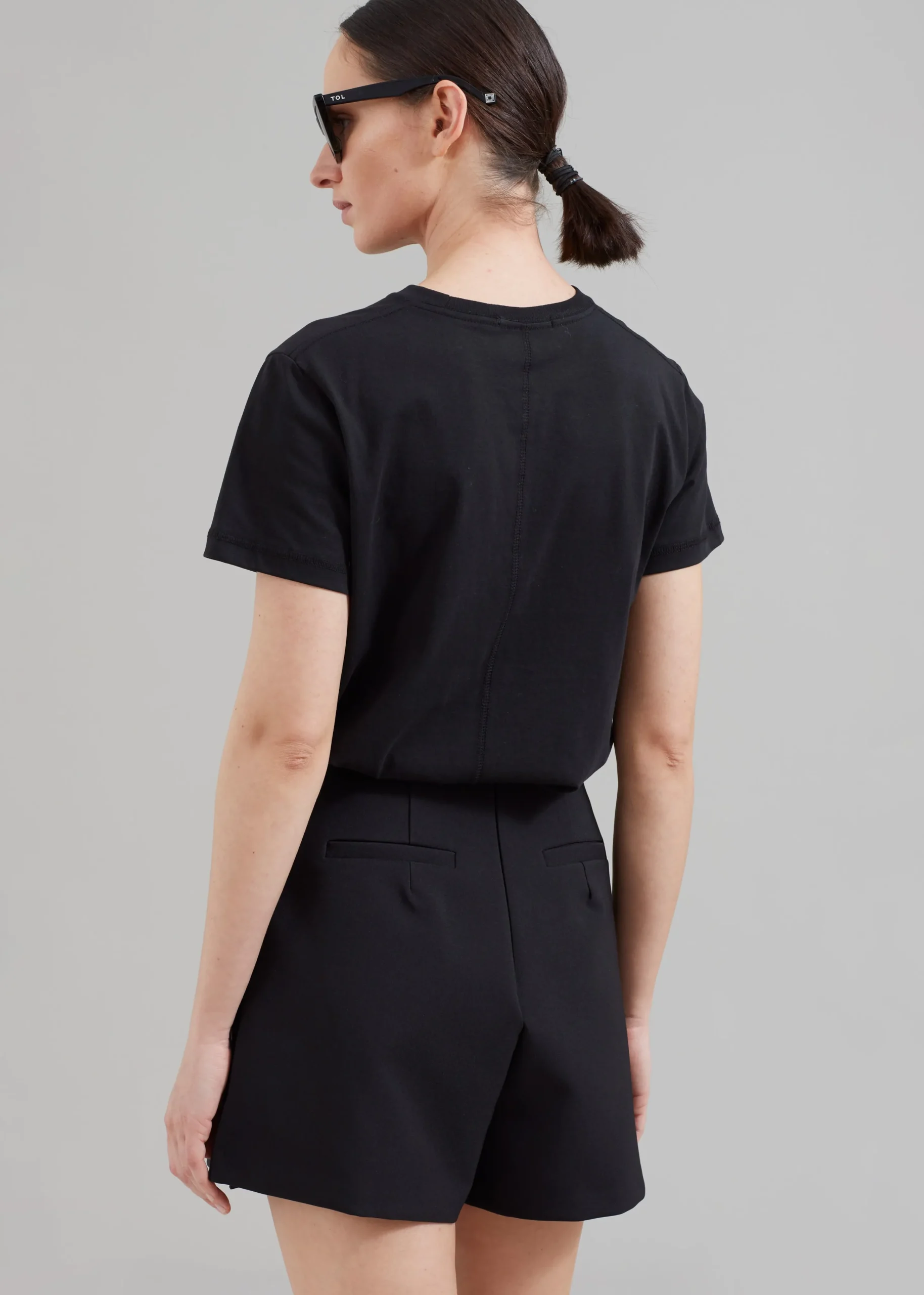 The Frankie Shop Paige Wrap Skort Black