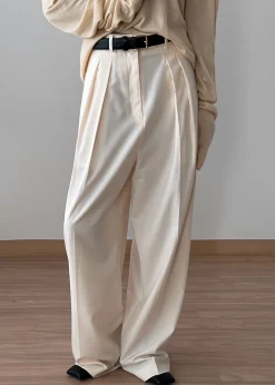 The Frankie Shop Pamela Trousers Cornsilk New