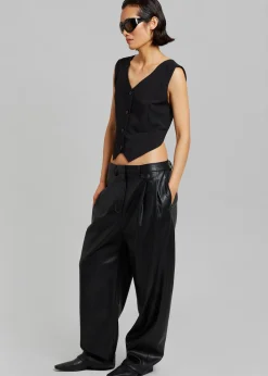 The Frankie Shop Pernille Faux Leather Pants Black Hot