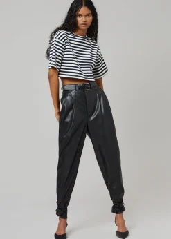 The Frankie Shop Pernille Faux Leather Pants Black Hot