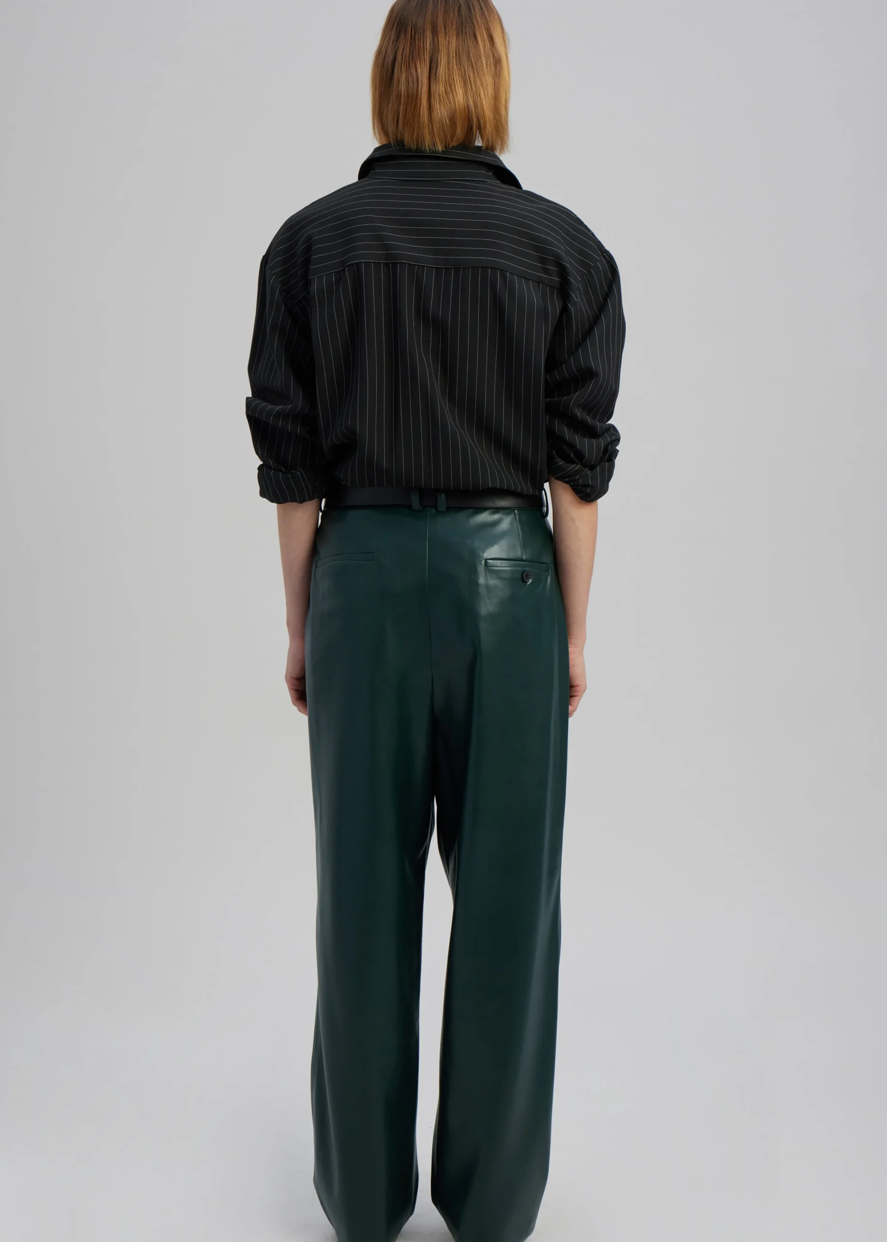 The Frankie Shop Pernille Faux Leather Pants Bottle Green Best