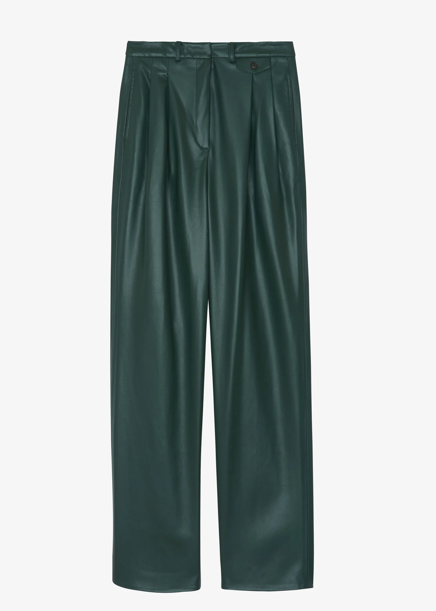 The Frankie Shop Pernille Faux Leather Pants Bottle Green Best