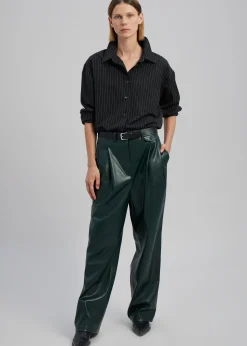 The Frankie Shop Pernille Faux Leather Pants Bottle Green Best