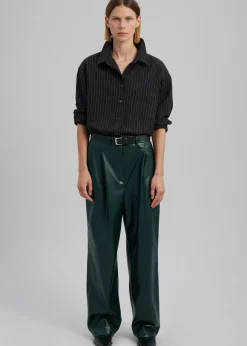 The Frankie Shop Pernille Faux Leather Pants Bottle Green Best