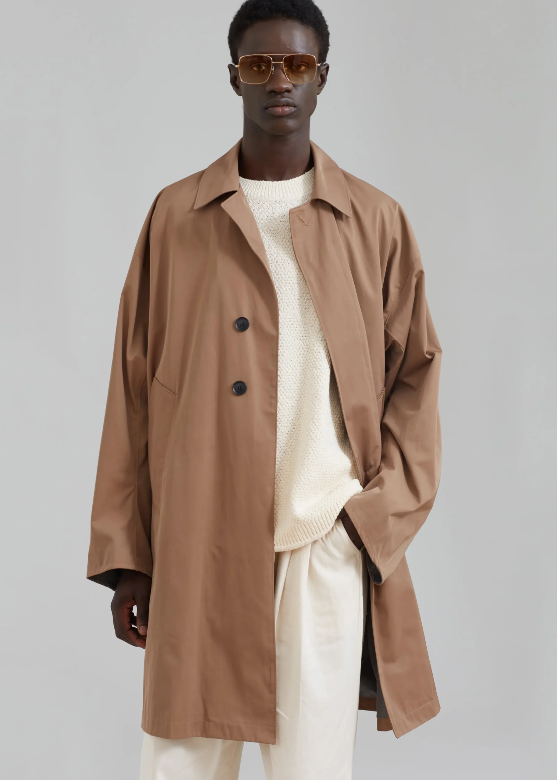 The Frankie Shop Peter Trench Coat Beige Sale