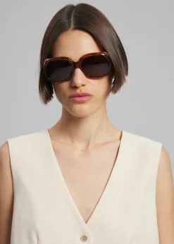 The Frankie Shop Port Tanger Yamina Sunglasses Oliban Acetate Tobacco Lens Sale