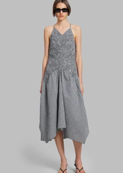 The Frankie Shop Proenza Schouler White Label Gingham Seersucker Smocked Dress White/ Sale