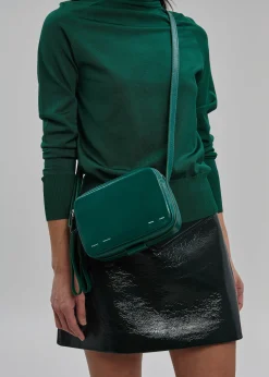The Frankie Shop Proenza Schouler White Label Watts Leather Camera Bag Emerald Best