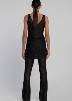 The Frankie Shop Remain Sequin Knit Straight Top Black Outlet
