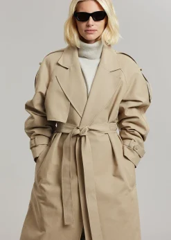 The Frankie Shop Rhodes Trench Coat Natural Clearance