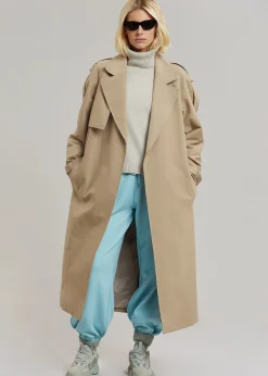 The Frankie Shop Rhodes Trench Coat Natural Clearance