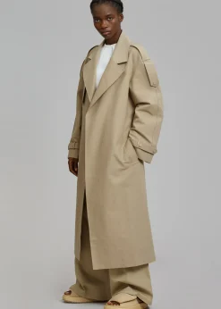 The Frankie Shop Rhodes Trench Coat Natural Clearance