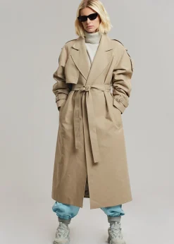 The Frankie Shop Rhodes Trench Coat Natural Clearance